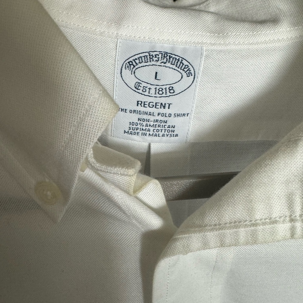 Brooks Brothers Regent Long Sleeve White Oxford Shirt